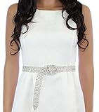 Crystal Rhinestone Chain Waist Buckle Belt Fashion Accessory for Women