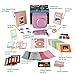Fujifilm Instax Mini 9 or Mini 8 instant Camera Accessories Bundle, Pink 14 PC Kit Includes: Instax Case + Strap, 2 Albums, Filter, Selfie lens, Magnets + Hanging + Creative Frames, stickers, Gift Box