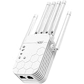 WiFi Extender Signal Booster for Home, AC1900Mbps Dual Band, Covers up to 12880 sq.ft & 105 Devices, New 6X Faster Wireless WiFi Extender with Ethernet Port, WiFi Booster Compatible with All Routers