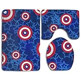 IIORUNJF Superhero Love Tiny But Mighty Bathroom Rug Set Includes Contour Rug Lid Toilet Cover Bath Mat