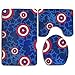 IIORUNJF Superhero Love Tiny But Mighty Bathroom Rug Set Includes Contour Rug Lid Toilet Cover Bath Mat