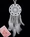 BSLINO® Dream Catchers White Handmade Beaded Feather Native American Dreamcatcher Circular Net for Car Kids Bed Room Wall Hanging Decoration Decor Ornament Craft, Dia 6.3inch/16cm