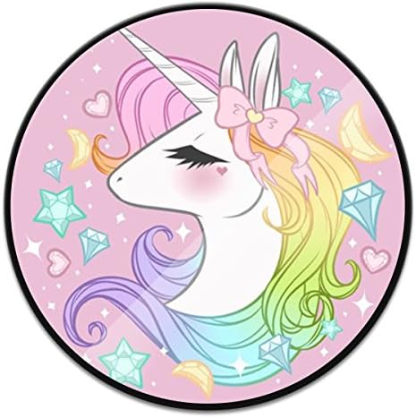 Personalized Custom Mounts and Holder, Expanding Stand Pop Grip Mount Sockets for Cell Phones,Smartphones and Tablets - Unicorn Black