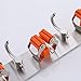 KES 3M Self Adhesive Mop and Broom Holder with 4 Hooks Wall Mount Stick On Sticky Garage Storage Wall Organizer Hanger Brushed Stainless Steel 3 Position, SBH200S3B-2
