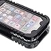 iPhone 6 Waterproof Case, iPhone 6S Case [HEAVY DUTY] Built-in Screen Protector Tough 2 in1 PC & TPU Rugged Shorkproof Waterproof Cover (Clear/ Black)