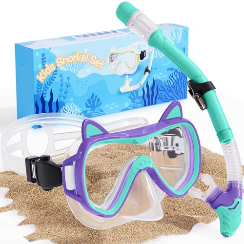 2026 Cute Kitten Kids Snorkel Set