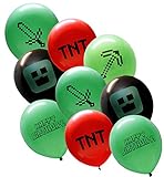 25 Pixel Style Miner Party Balloon Pack - Large 12