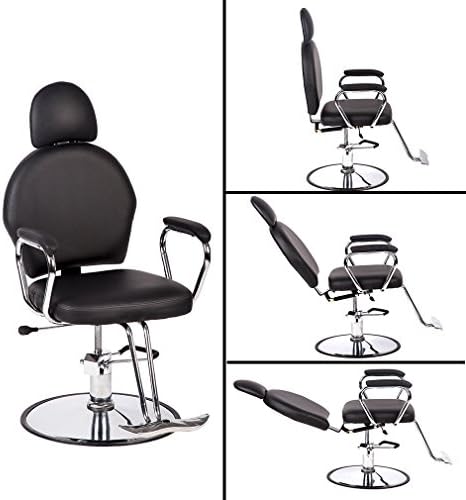 BestSalon Black Classic Hydraulic Barber Chair Beauty Salon Spa Chair