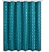 Eforgift Standard Size Durable Polyester Shower Curtain Waterproof and Mildew Resistant with Curtain Rings---Solid Color Geomtric Pattern Design for Bathroom, 72-inch By 72-inch,Teal