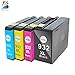 Bosumon Replacement For HP 932 933 Compatible Ink Cartridge ( Shows Accurate Ink Level ) Compatible With HP Officejet 6600 6100 6700 7110 7610