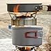 Solidified Alcohol Stove Compact Portable Wood Stove Stainless Steel Super Light Sturdy Durable for Outdoor Activities Picnic BBQ Camping Hiking Metallic Finish Pack of 1 Wood Stove with 1 Mesh Bag
