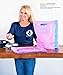 Plastic Thank You Gift Bags with Die Cut Handles 12x15 Inch with 3 Inch Gusset (100) - Pink and Blue Glossy Pastels, Thick Poly - Retail Merchandise Shopping, Trade Shows - Quality Made - Bonus ebook