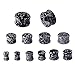 Longbeauty 10Pairs Mixed Stone Saddle Ear Plugs Stretcher Expander Tunnels Ear Gauges Piercing Jewelry 8MM
