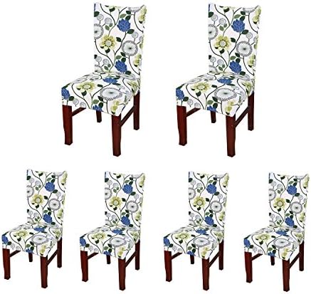 Jiuhong Stretch Removable Washable Short Dining Chair Protector Cover Slipcover