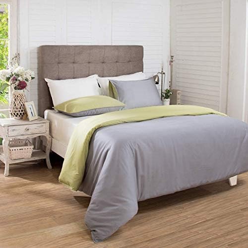 Maspar Hannah 200 TC Cotton Grey King Duvet Cover with 2 Pillow Covers