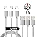 NetDot Gen7 Nylon Braided USB-C Magnetic Fast Charging Cable Compatible with Type-C Smartphone(5ft USB-C/3 Pack Silver)