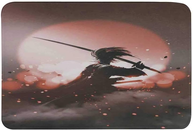 AoLismini Tapete japonés Antideslizante para la Puerta, Reflejo de un