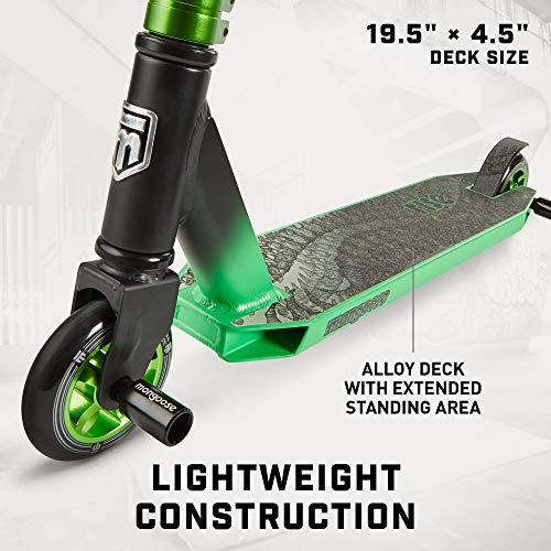 Mongoose Rise 100 Pro Youth and Adult Freestyle Stunt Scooter, High