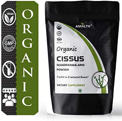 AMALTH USDA Certified Organic Cissus Quadrangularis Powder 2.2 lb / 1kg Support Bone