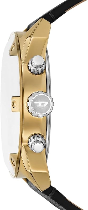 Orologio Analogico al Quarzo Uomo con Cinturino in Pelle DZ4671, Tono Oro e Argento