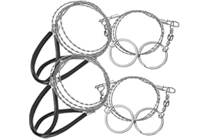 Pasuihcay 4Pcs Wire Saw Chain Garrote Wire Rope Chainsaw Survival Pocket Chainsaw Specialty Tools Hand Tool Pocket Tools Easy