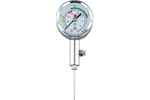 Metal Ball Pressure Gauge for Soccer Basketball Volleyball - Dual PSI and kg/cm² Measurement Tool, Referee Sports Equipment A
