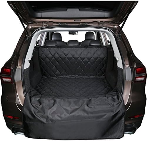 BONAWEN SUV Jeep Cargo Liner for Dogs Waterproof Cargo Liner Non Slip,Extra Bumper Flap Protector,3 Sizes（Black,M