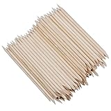 DMtse 100 Pcs Nail Art Orange Wood Stick Sticks Cuticle Pusher Remover Manicure Pedicure Tool