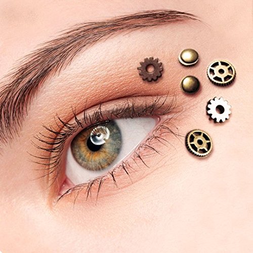 Steampunk Costumes, Outfits for Women Steampunk Gothic Eye Decals Womens Perfect For Steampunk Clothing Accessories Dress Up Clock Parts Steampunk Gears 6pcs $10.99 AT vintagedancer.com