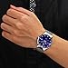 WWOOR Men's Analog Quartz Watch Ultra Thin Dial Date Stainless Steel Mesh Belt Waterproof (Blue)