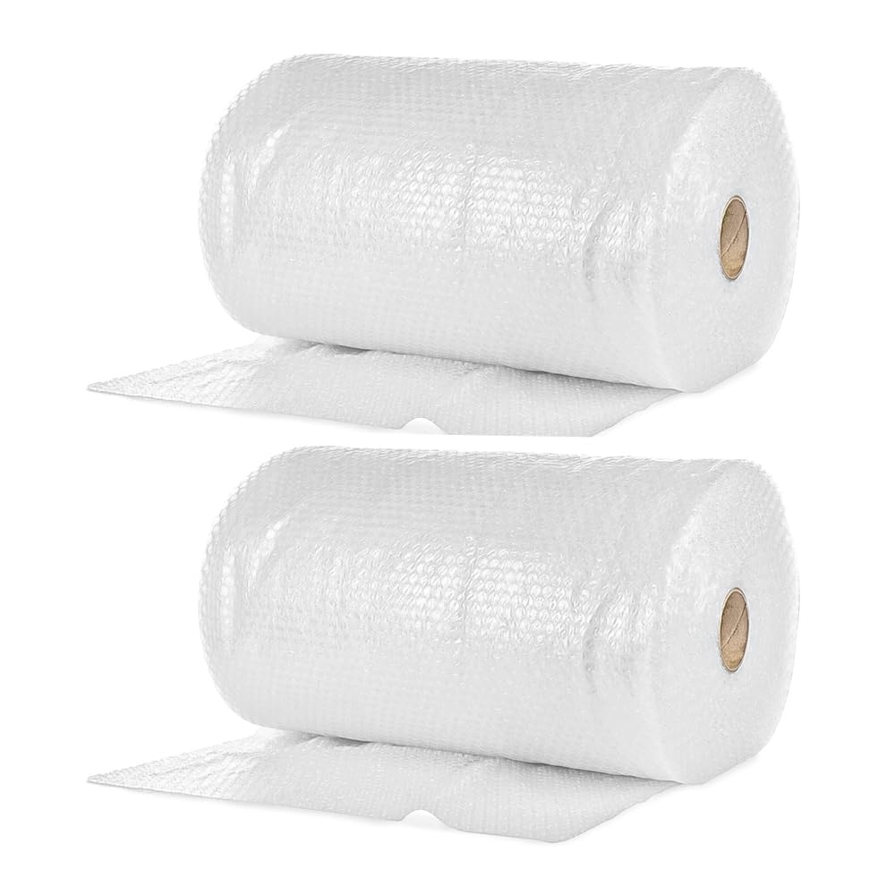 2 X Bubble Wrap Large Packaging Roll 300mm x 4m Small Air Bubbles Packaging for Moving House & Packing Storage Boxes & All Fragile Items Wrap