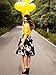PERSUN Women Floral Midi A-Line Skater Skirt Black