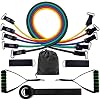 Exercise Resistance Bands and Workout Fitness Set – Portable Home Fitness Equipment with Handles for Men Women Yoga…