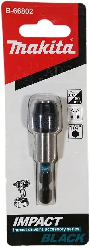 Makita B-66802 Impact Black Sleeve Chuck 60mm 1/4 inch Hex 25/50mm bits
