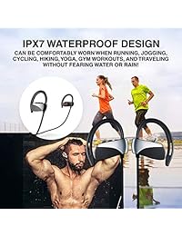 Auriculares Bluetooth deportivos con micrófono integrado inalámbrico para gimnasio, auriculares estéreo a prueba de sudor para correr y entrenar, impermeables