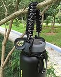 Hydro Flask Handle - Paracord Survival Strap with Security Ring for Wide Mouth Water Bottles Carrier