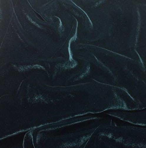 Peacock Blue - Silk Velvet Fabric -By the Yard-