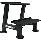 Gronk Fitness Kettlebell Rack | 2-Tier Heavy-Duty Weight Storage Shelf for Home Gym | Scratch-Resistant Padded Shelves | Organize Kettlebells, Dumbbells, and Gym Equipment | Easy Assembly