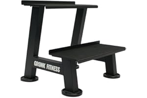 Gronk Fitness Kettlebell Rack | 2-Tier Heavy-Duty Weight Storage Shelf for Home Gym | Scratch-Resistant Padded Shelves | Organize Kettlebells, Dumbbells, and Gym Equipment | Easy Assembly