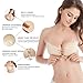 Thinksea (4 Pack) Sticky Bra Backless Self Adhesive Invisible Push up Reusable Bras Drawstring for Women (C) (C) Beige