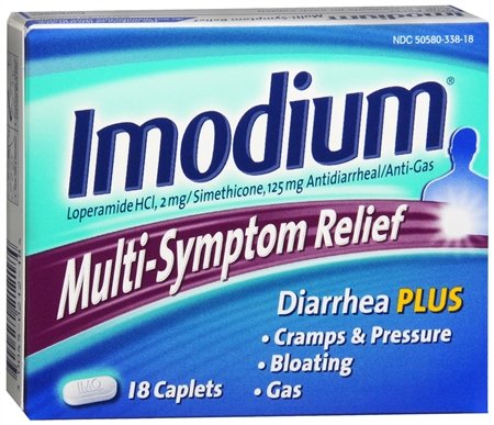 Imodium Multi-Symptom Relief, Caplets 18 comprimés