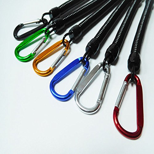 image for QYanY Coil Springs Keychain Cellphone Snap Hook Holder Retractable Coi