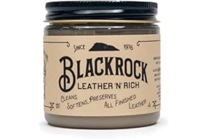 Blackrock LEATHER N RICH - Quality leather cleaner and conditioner, Made in the USA since 1976 - Leather care for boots, saddles, car interiors, furniture, horse tack. Easy to use.
