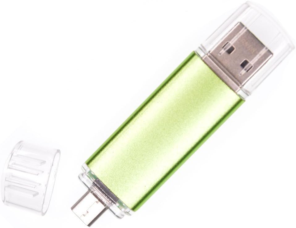 Uactor 1pcs 16GB OTG Micro USB 2.0 Flash Drive 2 in 1 16G Memory Stick Pen Thumb Shaped for Cell Phones & Tablet PCs Green