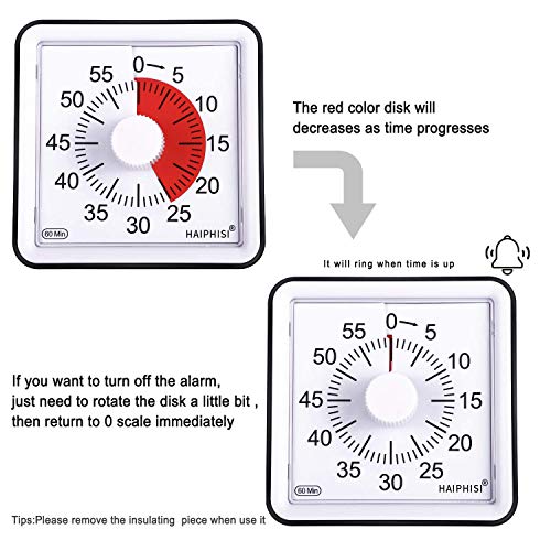 Visual Timer for Kids, Classroom Countdown Timer,60 Minute Analog