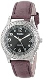 Timex Women's T2N6589J Purple Distressed Leather Strap Watch