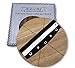Checkered Chef Premium Pizza Cutter and Cutting Board Set - Rocker Blade With Protective Cover And Round Wooden Pizza Board