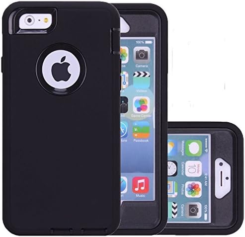 iPhone 6 Case,iPhone 6s Case,NCIE(TM) Defender Series Full-body Rugged Hybrid Heavy Duty Hard Cover Shockproof Case and Screen Protector for Apple iPhone 6/6s (Black+Black)