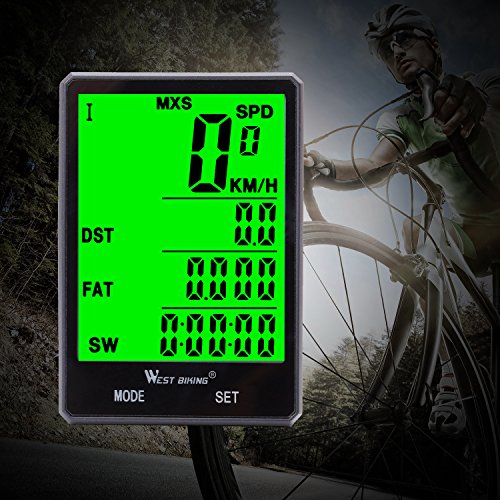 image for West Biking Cycle Computer, Bike Odometer Speedometer for Mountain Roa