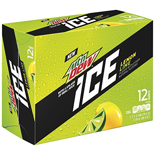 Mountain Dew Ice Soda, 12 oz Cans, 12 Count